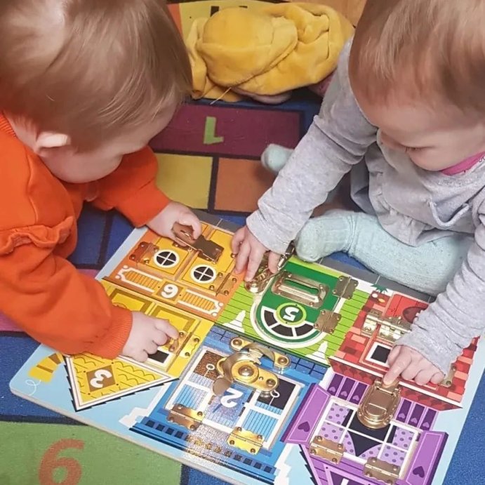 user image by @mylearningbutterfly, Melissa &#38; Doug Latches Wooden Activity Board