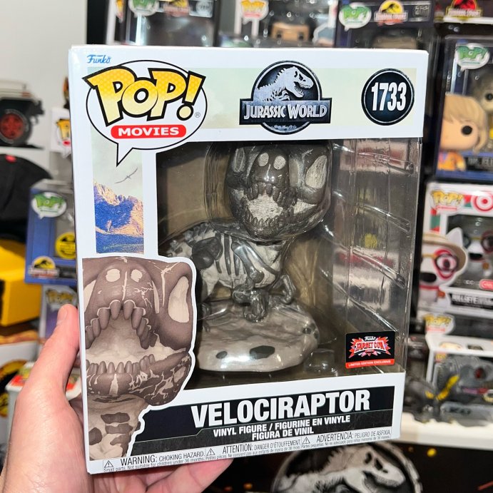 user image by @jurassicedition, Funko POP! Super: Jurassic Park Velociraptor Fossil Figure