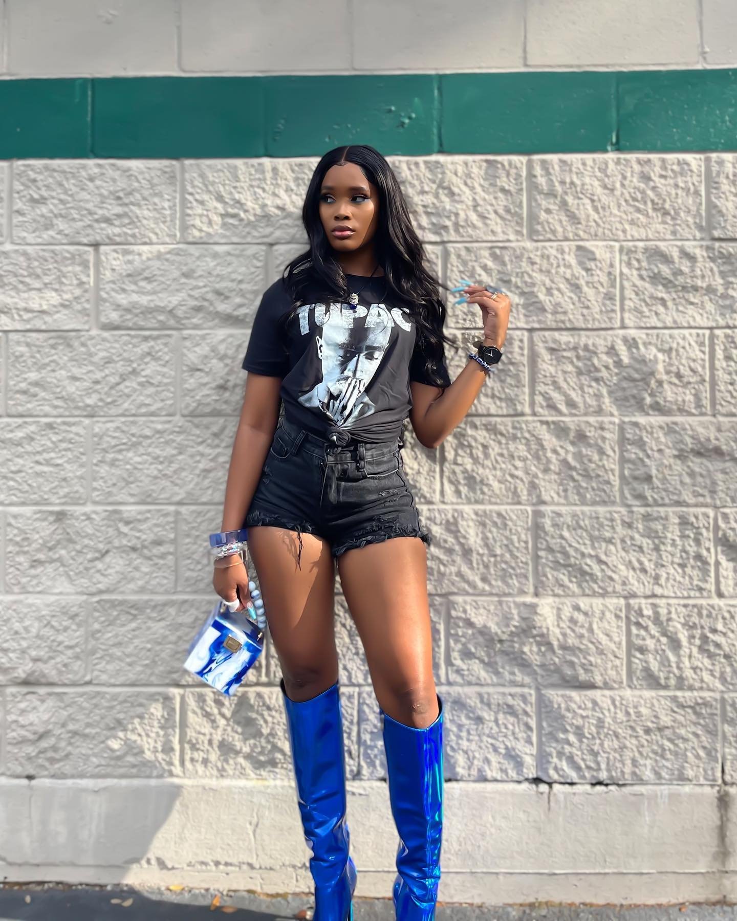 user image by @queen__muva, Men's Tupac Short Sleeve Graphic T-Shirt - Black