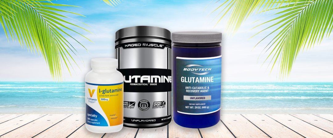 Shop the Vitamin Shoppe L-Glutamine - Free Form Amino Acid for Muscle & Gut Health - 500 MG (300 Capsules), KAGED Glutamine Fermaceutical Grade - Unflavored (100 Servings), BodyTech Glutamine Powder - Anti-Catabolic Recovery Agent & Immune Support - Unflavored (23.82 oz./150 Servings) and more