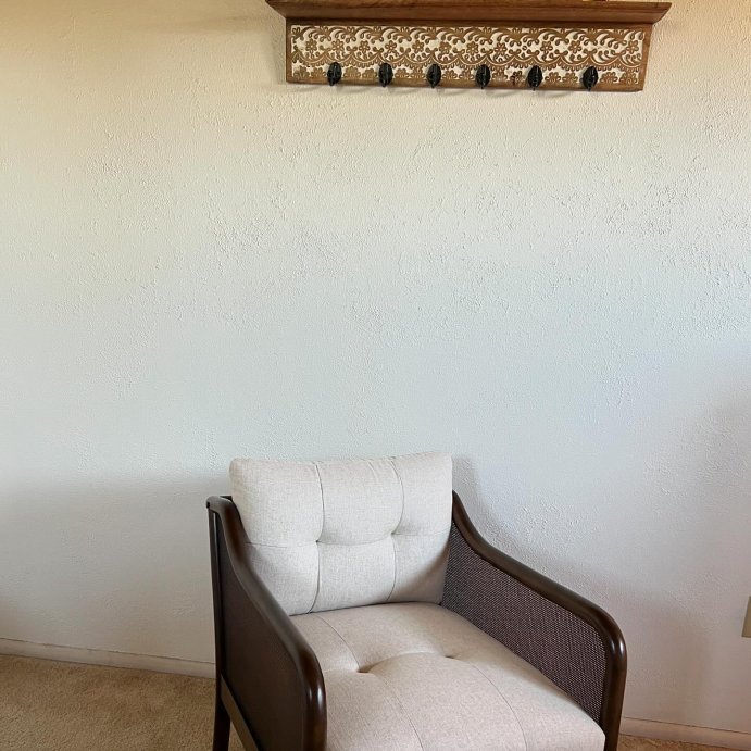 user image by @homegrownhankohome, Woodspring Caned Accent Chair Dark Walnut/Cream - Threshold™ designed with Studio McGee