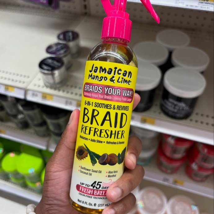 user image by @selfcarexpuffs, Jamaican Mango &#38; Lime Relief Refresh Shine Texturizing Hair Spray - 8oz