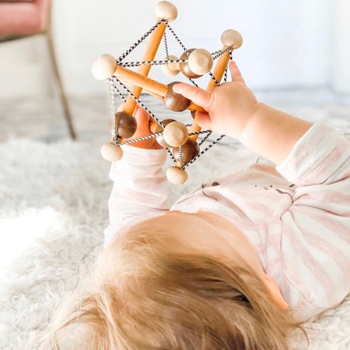 user image by @manhattantoy, Manhattan Toy Artful Skwish Rattle and Teether Grasping Activity Toy