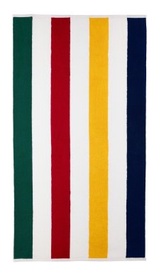 Shop Hudson’s Bay Stripes Beach Towel Cabana Vertical Multi-Coloured​ and more