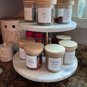 Hold Everything Stacking Spice Jars, Walnut