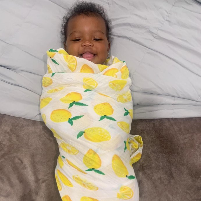 user image by @mrsmom_me, Muslin Swaddle Blanket Honeybee 3pk - Cloud Island&#8482; Pink/Yellow