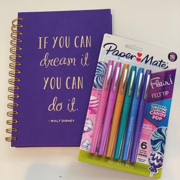user image by @sophie.taliaa, Paper Mate Flair Candy Pop 6pk Felt Pens 0.7mm Medium Tip Multicolored: Papermate Colorful Pens for Journaling &#38; Stationery