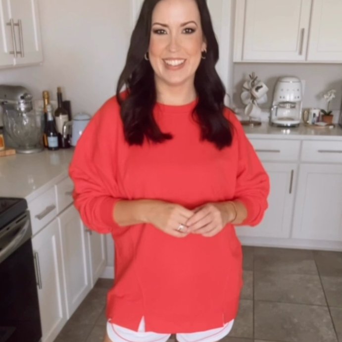 user image by totargetigo, Women's 4th of July Graphic French Terry Oversized Crewneck Sweatshirt - JoyLab™