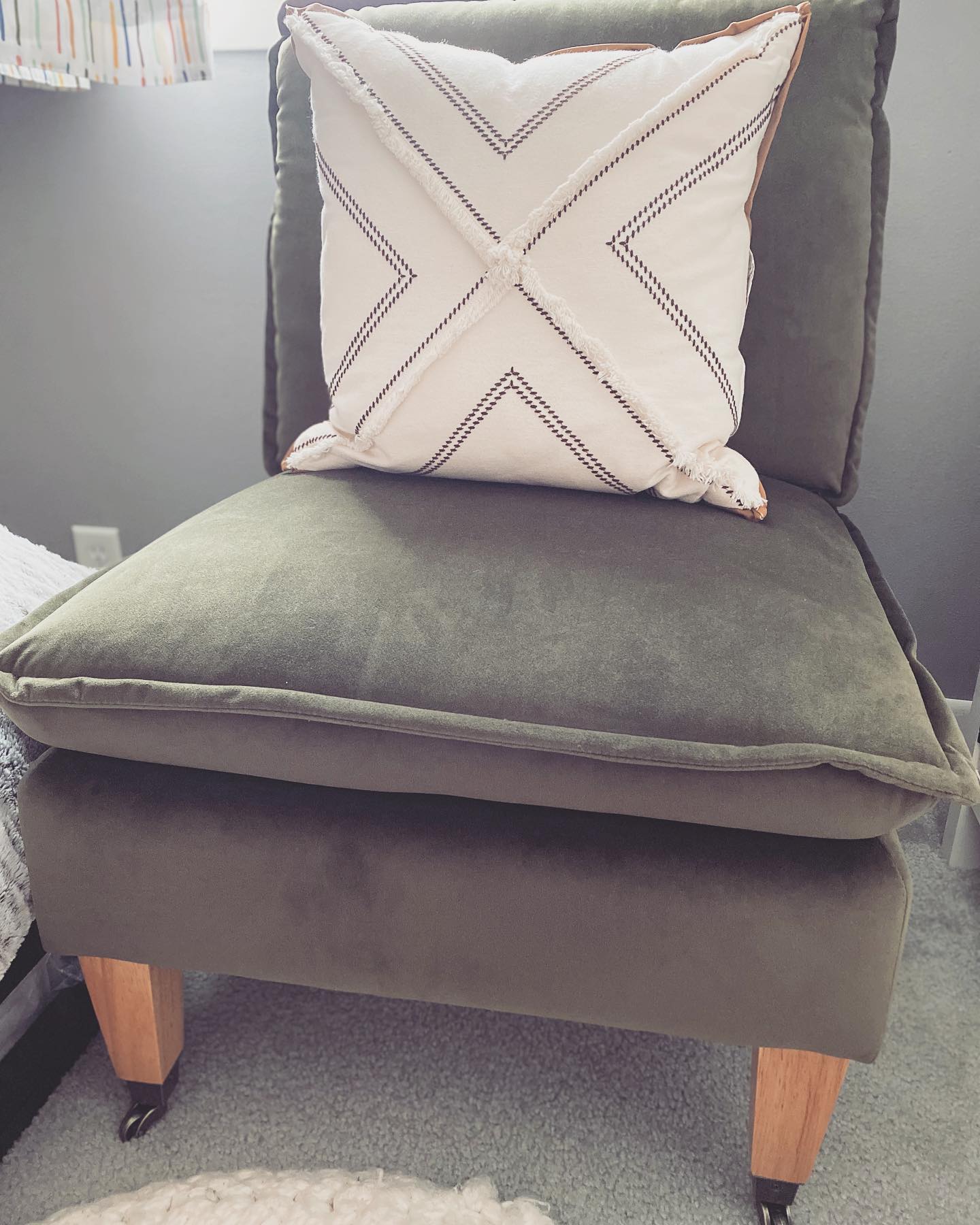 user image by @thesunrisecrew_, Talbert Pillow Top Slipper Chair with Casters - Threshold™ designed with Studio McGee