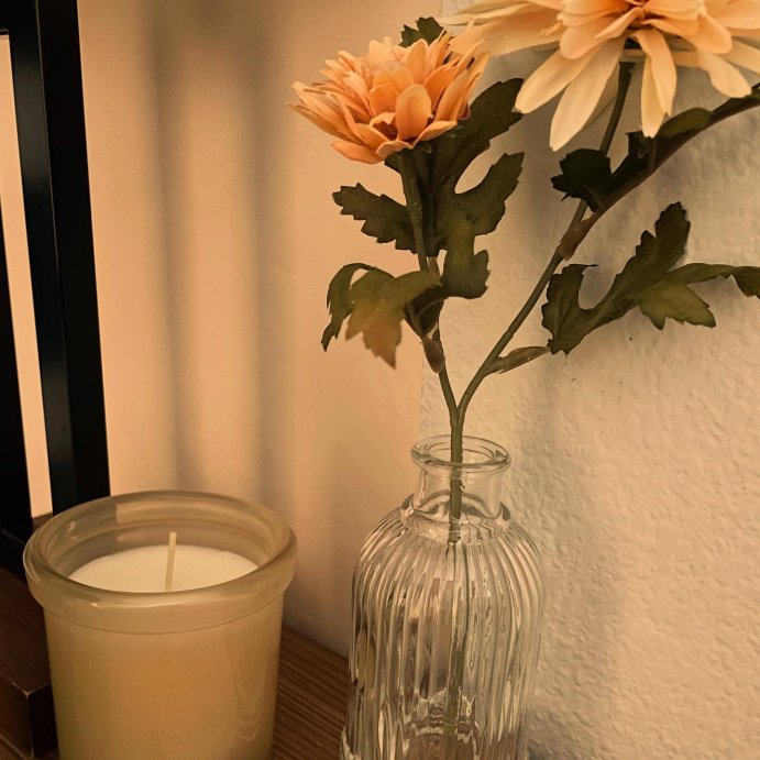 user image by @janellemariez, 11&#34; Faux Mini Orange Daisy Flower Arrangement - Hearth &#38; Hand&#8482; with Magnolia