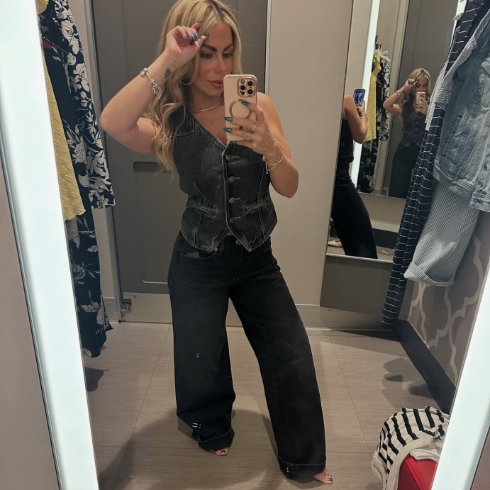 user image by @littlemissfit_aileen_, Women's Denim Vest - Universal Thread™