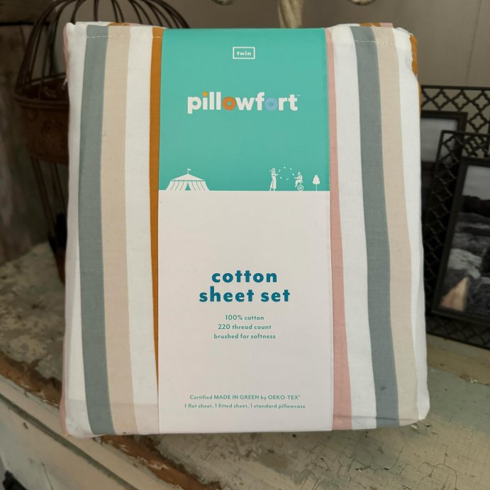 user image by @sadiejcunningham, Striped Cotton Kids' Sheet Set - Pillowfort™