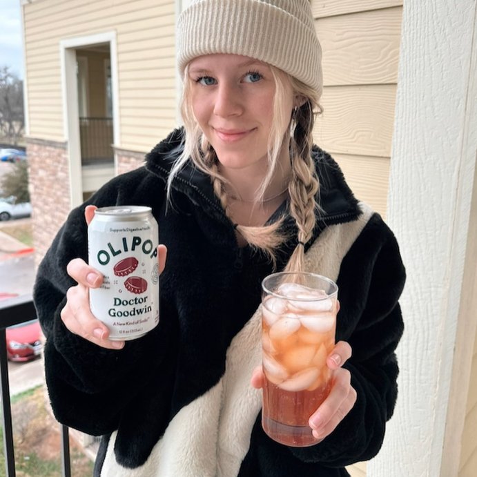 user image by @catie.wilkins, OLIPOP Doctor Goodwin Prebiotic Soda - 12 fl oz Can