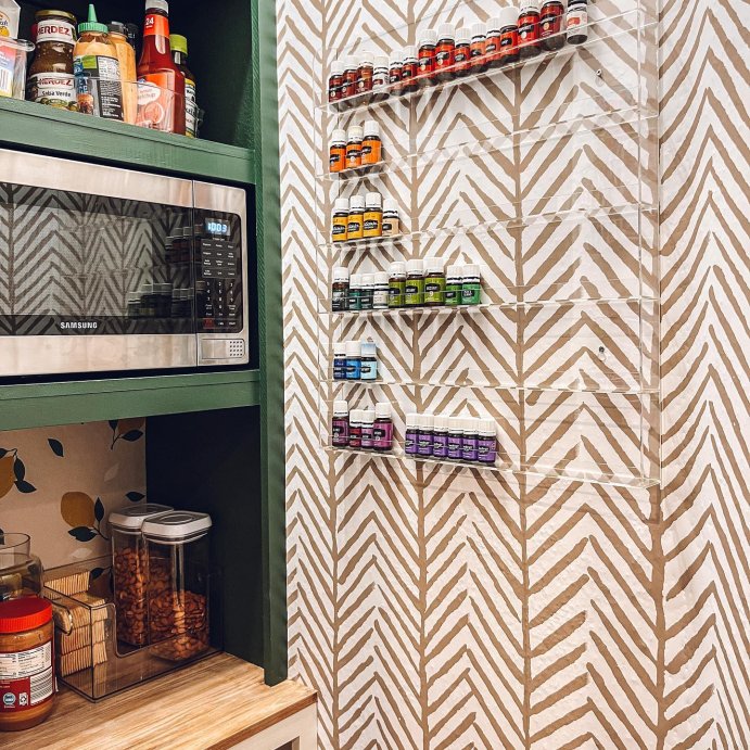 user image by @theboyerhome, Herringbone Stripe Peel &#38; Stick Wallpaper Tan - Threshold&#8482;: Removable, Self-Adhesive, Stain-Resistant, Washable