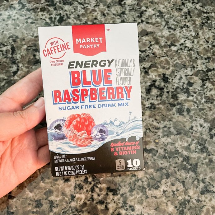 user image by @oh_em_rochelle, Blue Raspberry Sugar-Free Drink Mix - 10ct - Market Pantry&#8482;
