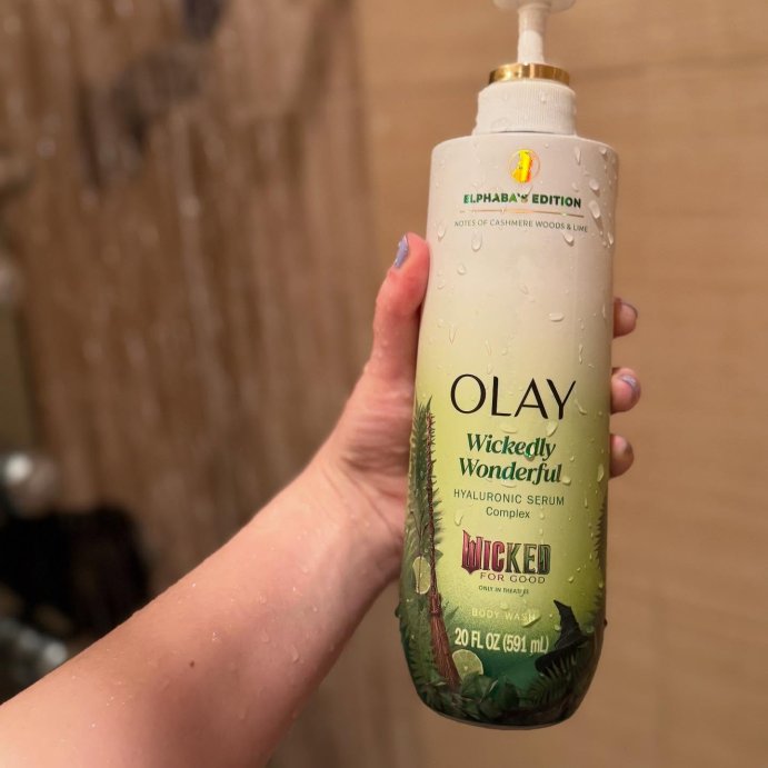 user image by @regnisanoli, Olay Limited Edition Elphaba&#39;s Serum Wicked Hydrating &#38; Renewing Body Wash - Cashmere Woods &#38; Lime Scent- 20 fl oz