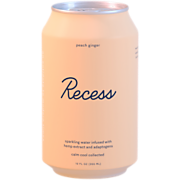 Shop Recess Recess Sparkling Water Infused with Hemp Extract and Adaptogens - Peach Ginger (12 Drinks) and more