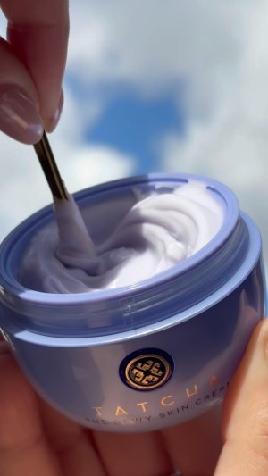 @spacenk’s instagram video of Tatcha The Dewy Skin Cream