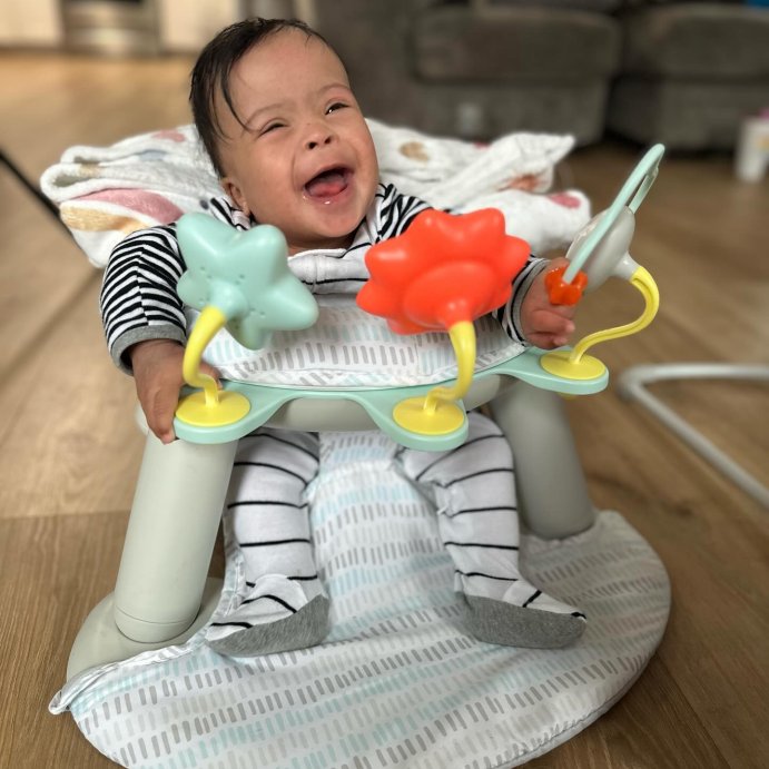user image by @somanyups, Skip Hop Baby Seat Silver Lining Cloud 2-in-1 Sit-up Chair &#38; Activity Floor Seat - Gray