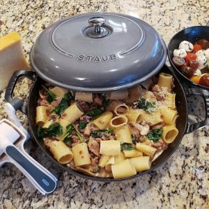 Staub Cast Iron Braiser with Brass Knob – Farmhouse Pottery