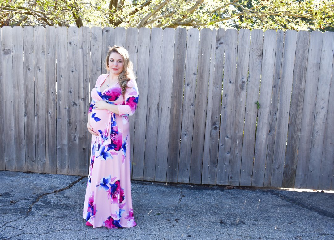 Lavender and Pink Floral Maternity Set 