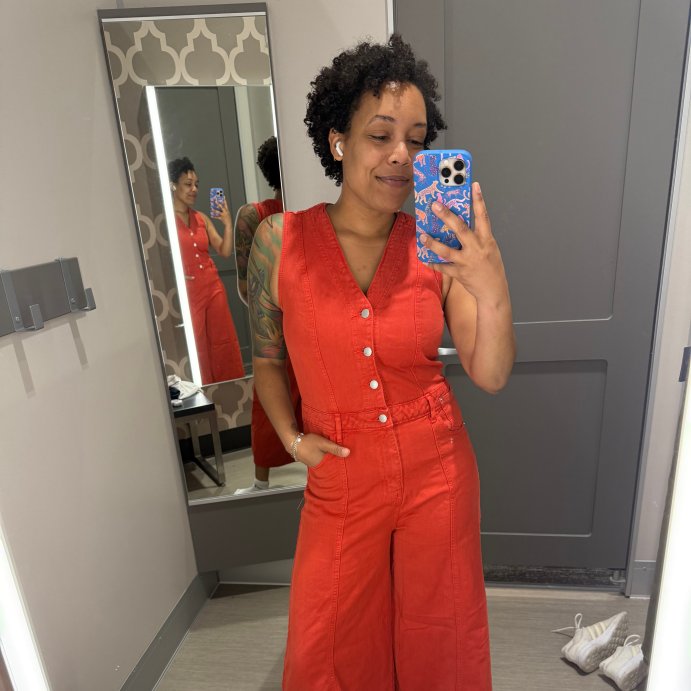 user image by Rebecca, Women's Cropped Sleeveless Denim Jumpsuit - Universal Thread™