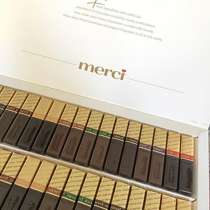 user image by @motherhoodismymuse, Merci Finest Assortment of European Chocolates, Candy Gift Box - 16ct/7oz
