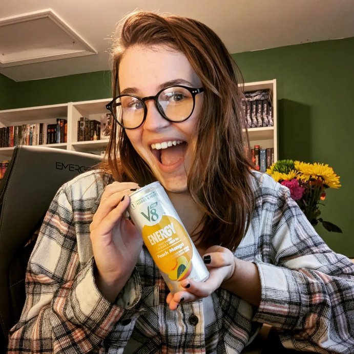 user image by @katiecollupy, V8 +ENERGY Peach Mango Energy Drink - 6pk/8 fl oz Cans