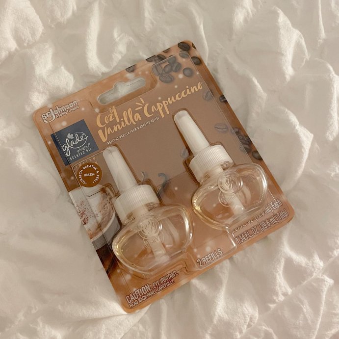 user image by @findingmyinnerpeas, Glade PlugIns Scented Oil Air Freshener - Cozy Vanilla Cappuccino Refill - 1.34oz/2pk
