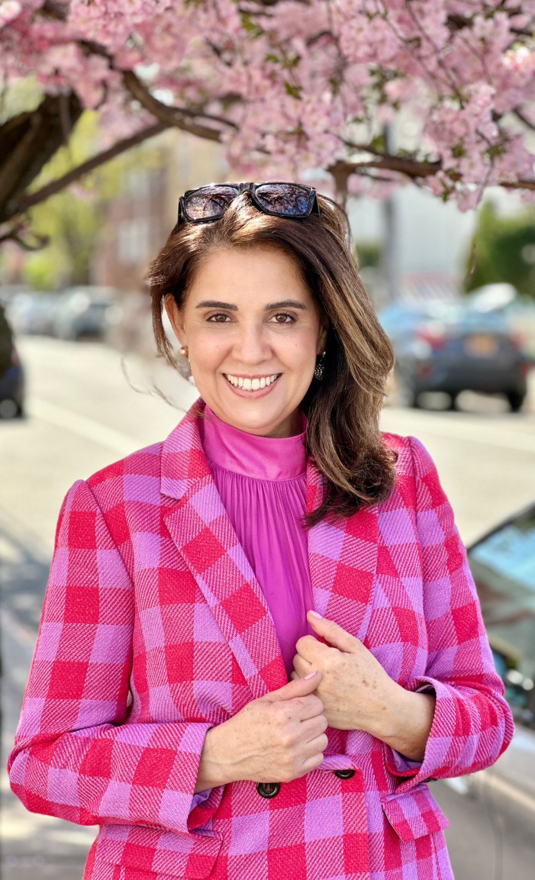 Petite plaid blazer sale