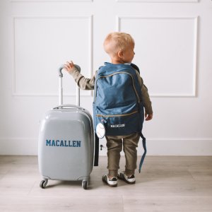 Mackenzie Gray Solid Hard-Sided Spinner Luggage | Pottery Barn Kids