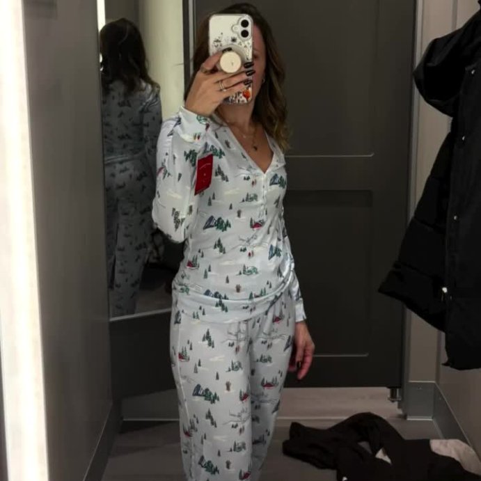 user image by @littlejoys.studioig, Women's "Tis the Ski-son!" Cozy Knit Holiday Matching Family Pajama Pants - Wondershop™ Blue