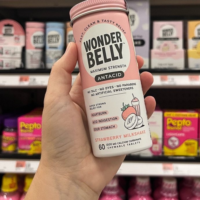 user image by @itswonderbelly, Wonderbelly 1000mg Tropical Fruit Antacid - 60ct