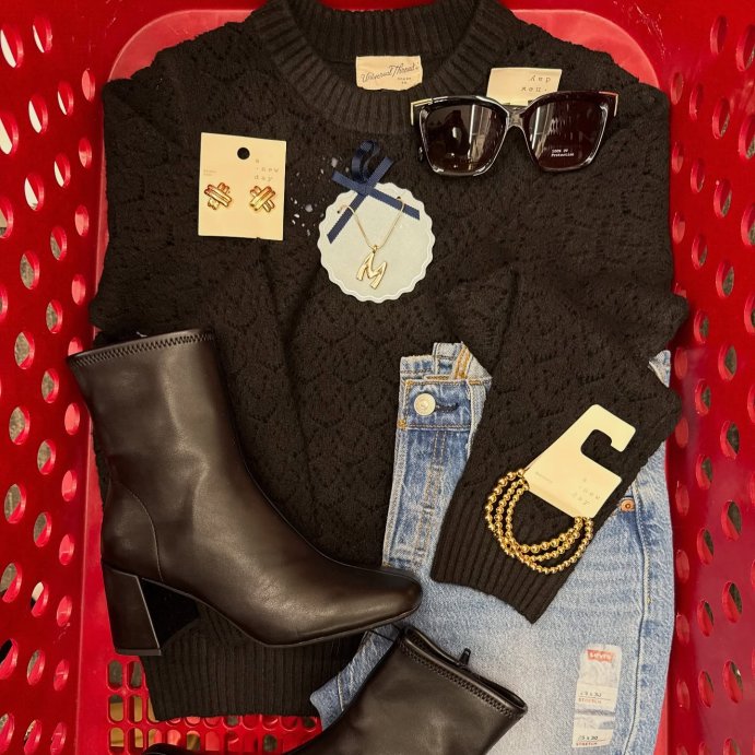 user image by @_targetxbri, Women's Lace Crewneck Pullover Sweater - Universal Thread™