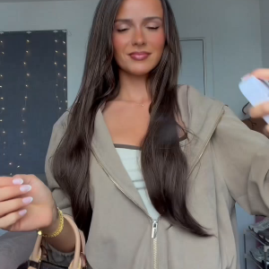 Olivia Wilson &rsquo;s mediaimport video of Touchland Power Mist Hydrating Hand Sanitiser Wild Watermelon,Touchland Hand Mist Case Jet Black,Touchland Power Essence Hydrating Body & Hair Fragrance Mist Golden Amber