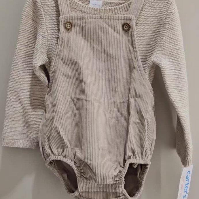 user image by @littlelooksdaily, Carter's Just One You® Baby 2pc Bubble Romper Set - Brown