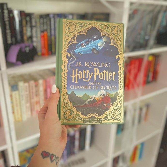 user image by @twobookishbetches, Harry Potter and the Chamber of Secrets (Minalima Edition) (Illustrated Edition), 2 - by J K Rowling (Hardcover)