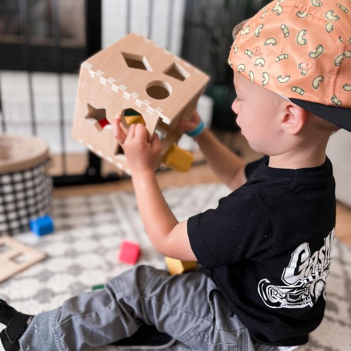 user image by @jen.fanuele, Melissa &#38; Doug Shape Sorting Cube - Classic Wooden Toy With 12 Shapes: Fine Motor Skills Educational Toddlers Toy