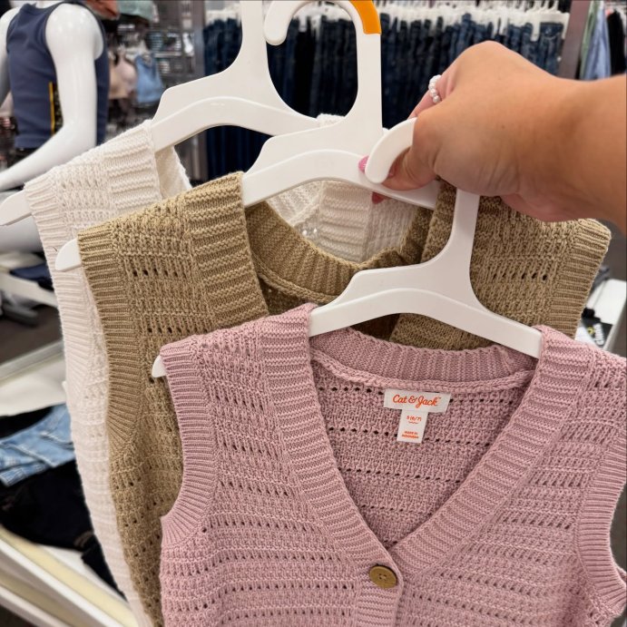 user image by @letsbetargetbesties, Girls&#39; Button-Front Sweater Vest - Cat &#38; Jack&#8482;