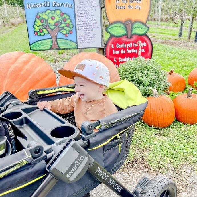 user image by @elias.james.s, Evenflo Pivot Xplore All-Terrain Double Stroller Wagon
