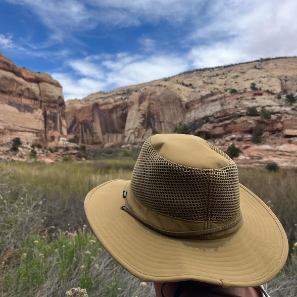 @bi_and_ry_travels's instagram image of REI Co-op Sahara Path Hat Cork XL
