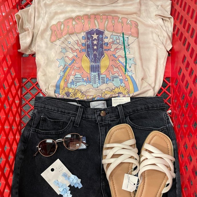 user image by @takingontarget, Women&#39;s Vegan Leather Wrapped Round Sunglasses - Universal Thread&#8482; Caramel/Gold: Scratch-Resistant, UV Protection