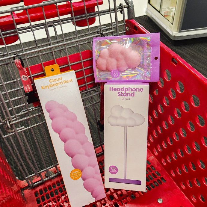 user image by @ohtarget, Gems Cloud Keyboard Wrist Rest - Pink: Foam Non-Skid Base, 16.89&#34;x4.31&#34;x0.94&#34;
