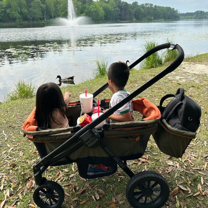 user image by @danie_eve, Evenflo Pivot Xplore All-Terrain Double Stroller Wagon