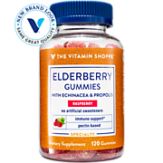 Shop the Vitamin Shoppe Elderberry Gummies for Adults - Supports Immune Health with Echinacea & Propolis - Raspberry (120 Gummies) and more