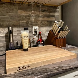 Boos Edge-Grain Rectangular Walnut Wood Cutting Board