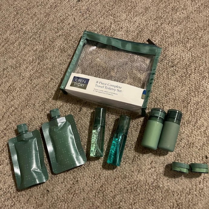 user image by @knormx17, 8pc Complete Travel Toiletry Set Dark Ivy - Open Story&#8482;: Silicone, PET Beauty Set