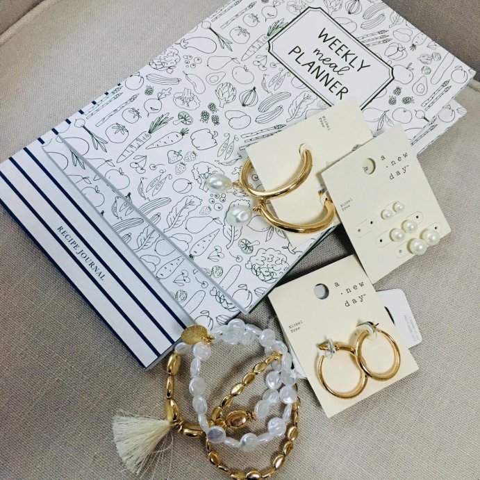 user image by @pearlsxpetals, Faux Pearl Stud Earring Set 3ct - A New Day&#8482; Silver: Glass, Brass, Nickel-Free Metal, Post Closure, 0.25&#34; Dimensions