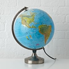 Shop Illuminated World Globe Lamp and more