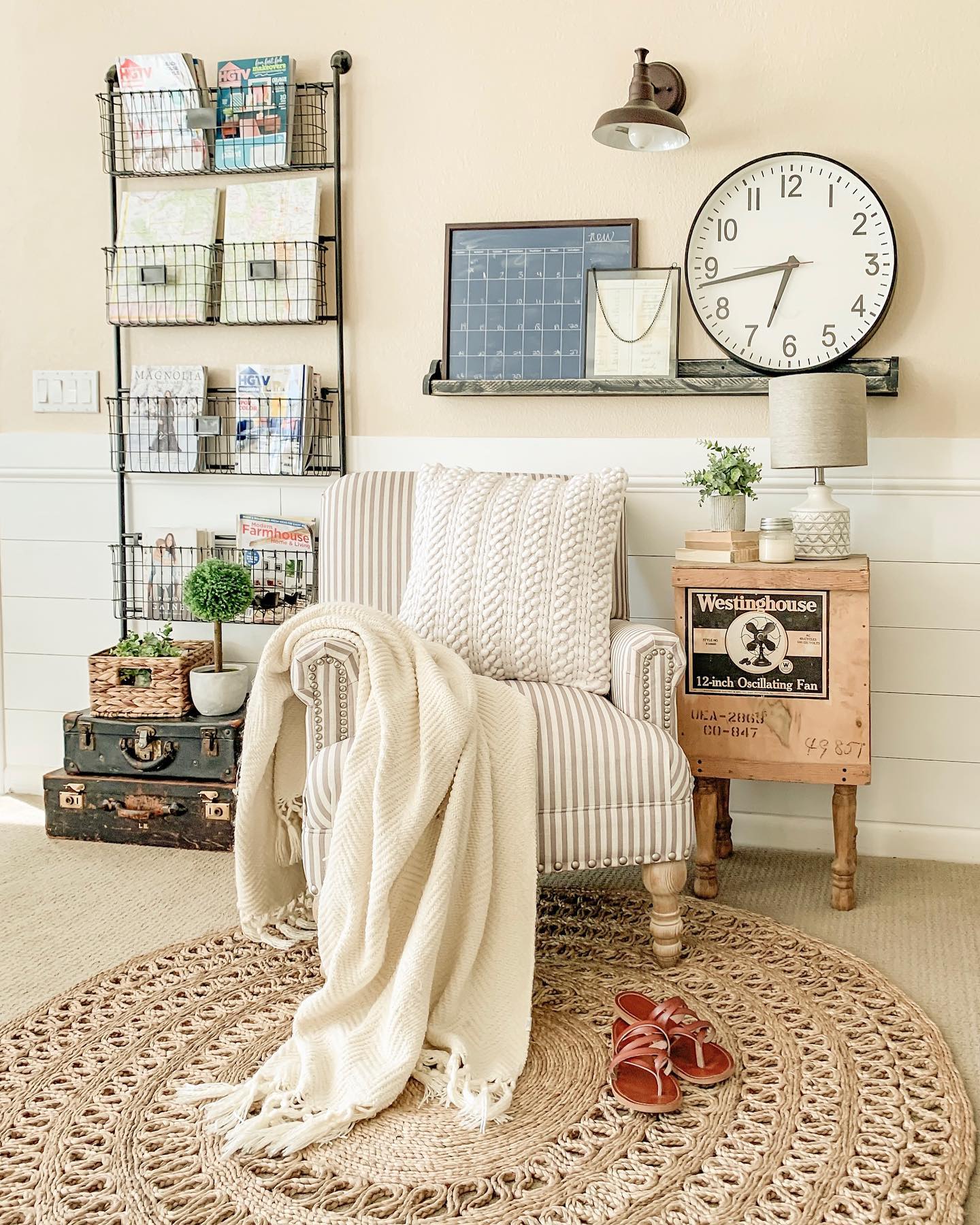 Cozy farmhouse nook Instagram Post